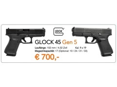 GLOCK 45 Gen 5 9mm Luger NEU